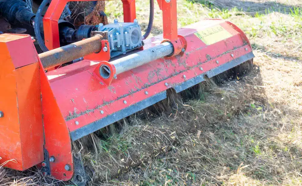 mulcher running